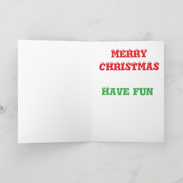 Happy chipmunk christmas thank you card (Inside)