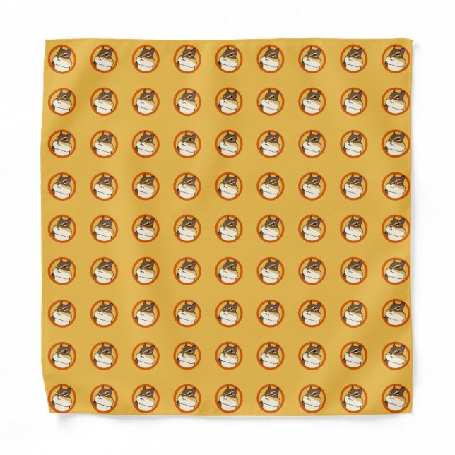 Happy Chippy Handkerchief! 幸せそうなシマリスのハンカチ！ Bandana (Front)