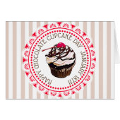Happy Chocolate Cupcake Day Blank Greeting Card (Front Horizontal)