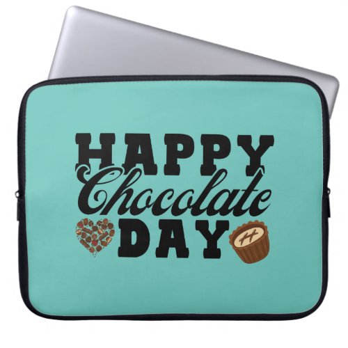 Happy Chocolate Day Chocolate Lovers Joyful Laptop Sleeve