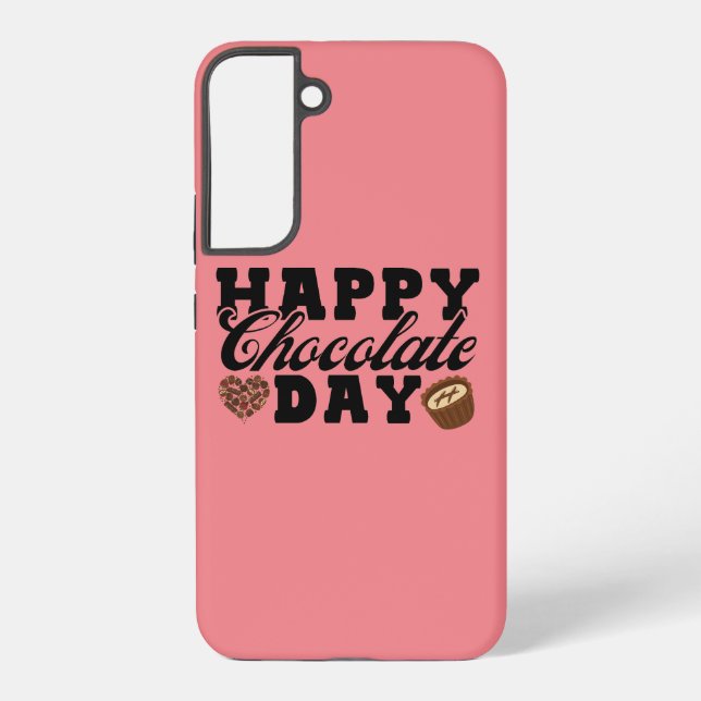 Happy Chocolate Day, Chocolate Lover's Joyful Samsung Galaxy Case (Back)