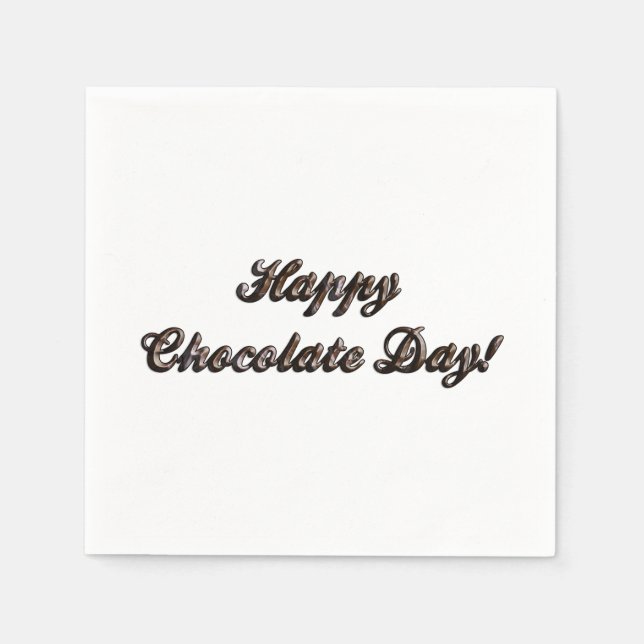 Happy Chocolate Day Napkins (Front)