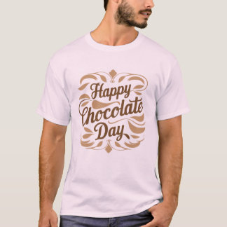 Happy Chocolate Day typography t-shirt design