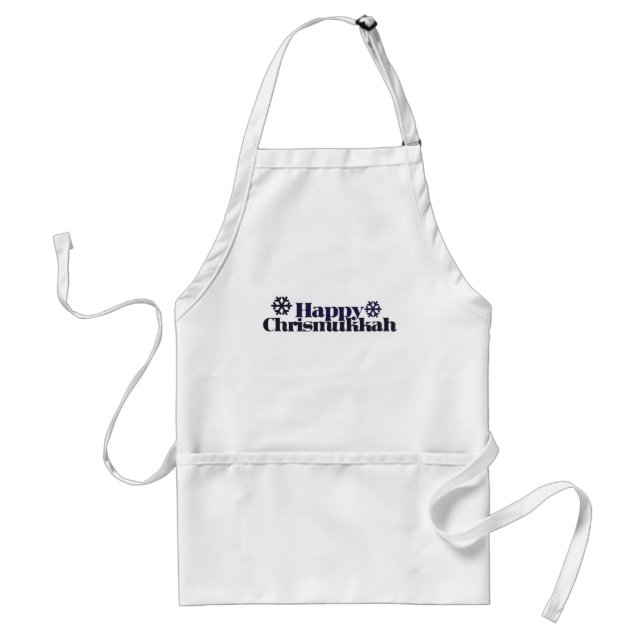 Happy chrismukkah adult apron (Front)