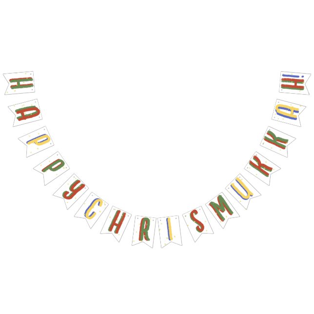 Happy Chrismukkah! Blended Holiday Bunting Flags (All)