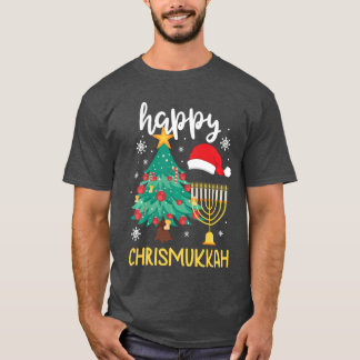 Happy Chrismukkah Cool Holiday Gift Funny Hanukkah T-Shirt