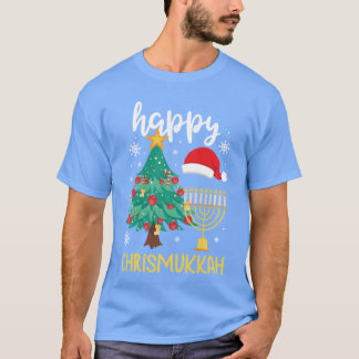 Happy Chrismukkah Cool Holiday Gift Funny Hanukkah T-Shirt