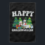 Happy Chrismukkah Funny Hanukkah Christmas Gift Garden Flag<br><div class="desc">Funny, christmas, xmas, hanukkah, gift, birthday, jewish, jesus, santa, </div>