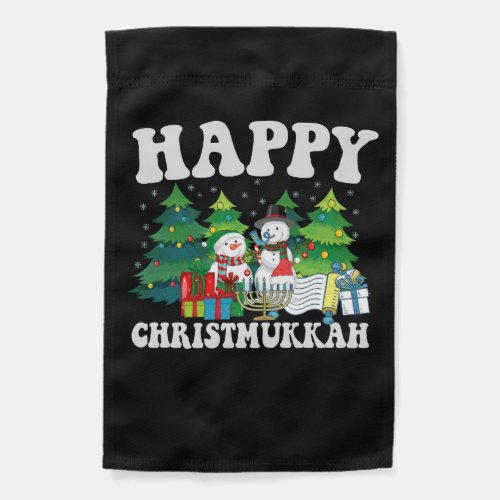 Happy Chrismukkah Funny Hanukkah Christmas Gift Garden Flag