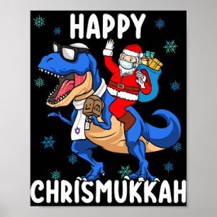 Happy Chrismukkah Funny Hanukkah Christmas Jewi Sh Poster