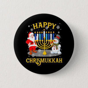 Happy Chrismukkah Funny Hanukkah Christmas Jewis Button