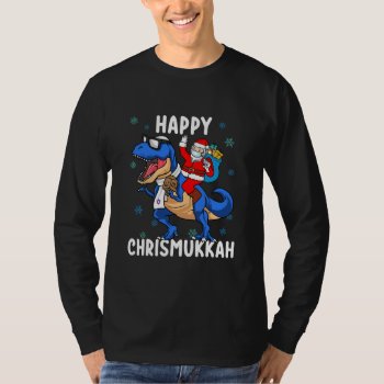 Happy Chrismukkah Funny Hanukkah Christmas Jewish T-shirt by Geraldineth at Zazzle