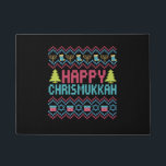 Happy Chrismukkah Funny Jewish Ugly Sweater Gift Doormat<br><div class="desc">chanukah, menorah, hanukkah, dreidel, jewish, Chrismukkah, holiday, latkes, christmas, </div>