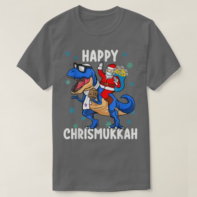 Happy Chrismukkah Hanukkah Christmas Jewish Holida T-Shirt (Design Front)