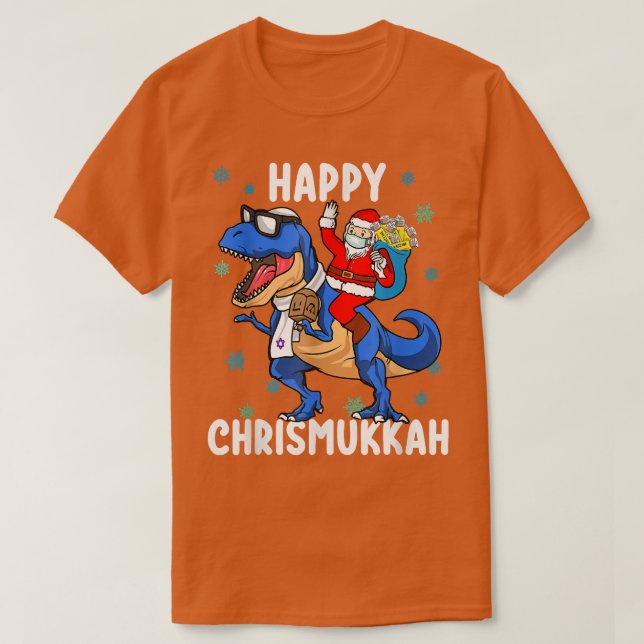 Happy Chrismukkah Hanukkah Christmas Jewish Holida T-Shirt (Design Front)
