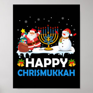 Happy Chrismukkah Hanukkah Fun Merry Christmas Jew Poster