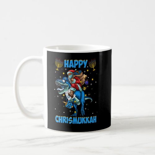 Happy Chrismukkah Hanukkah T Rex Christmas Jewish  Coffee Mug