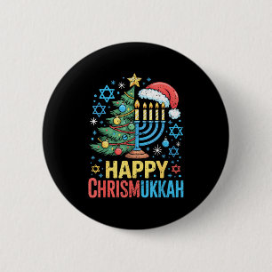 Happy Chrismukkah Holiday Christmas And Hanukkah S Button
