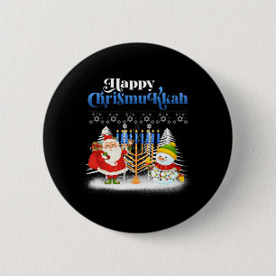 Happy Chrismukkah Jewish Christmas Hanukkah Button