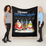 Happy Chrismukkah Jewish Christmas Hanukkah Fleece Blanket<br><div class="desc">Santa Christmas Boys Kids Youth Men. Funny Humor graphic tee costume for those who believe in Santa Claus,  love Deer,  Reindeer,  Elf,  Elves,  singing songs,  party decorations,  tree,  hat,  socks This Christmas tee with Graphic is great Christmas gift</div>
