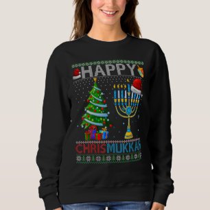Happy Chrismukkah Jewish Christmas Hanukkah Holida Sweatshirt