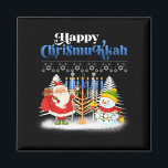Happy Chrismukkah Jewish Christmas Hanukkah Magnet<br><div class="desc">Santa Christmas Boys Kids Youth Men. Funny Humor graphic tee costume for those who believe in Santa Claus,  love Deer,  Reindeer,  Elf,  Elves,  singing songs,  party decorations,  tree,  hat,  socks This Christmas tee with Graphic is great Christmas gift</div>