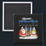 Happy Chrismukkah Jewish Christmas Hanukkah Magnet<br><div class="desc">Santa Christmas Boys Kids Youth Men. Funny Humor graphic tee costume for those who believe in Santa Claus,  love Deer,  Reindeer,  Elf,  Elves,  singing songs,  party decorations,  tree,  hat,  socks This Christmas tee with Graphic is great Christmas gift</div>