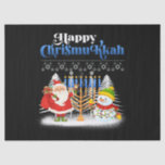 Happy Chrismukkah Jewish Christmas Hanukkah Tissue Paper<br><div class="desc">Santa Christmas Boys Kids Youth Men. Funny Humor graphic tee costume for those who believe in Santa Claus,  love Deer,  Reindeer,  Elf,  Elves,  singing songs,  party decorations,  tree,  hat,  socks This Christmas tee with Graphic is great Christmas gift</div>