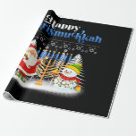 Happy Chrismukkah Jewish Christmas Hanukkah Wrapping Paper<br><div class="desc">Santa Christmas Boys Kids Youth Men. Funny Humor graphic tee costume for those who believe in Santa Claus,  love Deer,  Reindeer,  Elf,  Elves,  singing songs,  party decorations,  tree,  hat,  socks This Christmas tee with Graphic is great Christmas gift</div>
