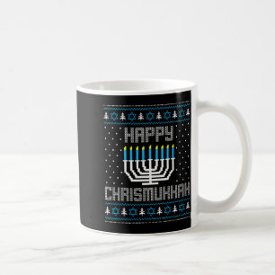 Happy Chrismukkah Menorah Ugly Sweater Christmas H Coffee Mug