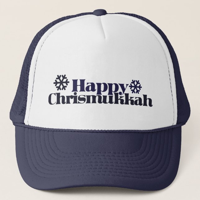 Happy chrismukkah trucker hat (Front)