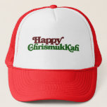 Happy Chrismukkah Trucker Hat<br><div class="desc">Christmas Hanukkah for a mixed religion family christmukkah</div>