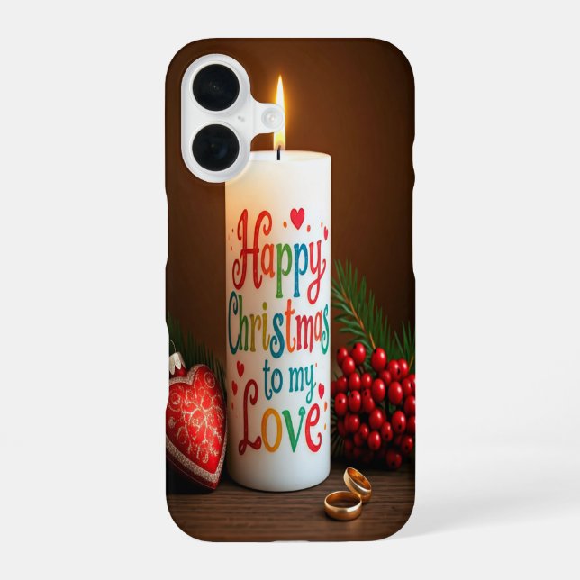 Happy Christamas to my Love iPhone Case (Back)