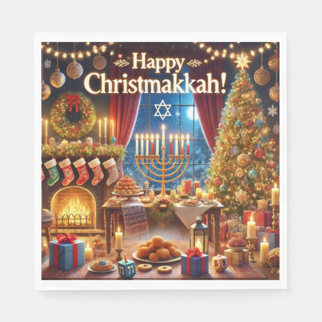 Happy Christmakkah! Napkins (Front)