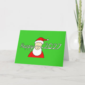 Happy Christmas 2027 Santa Claus Card