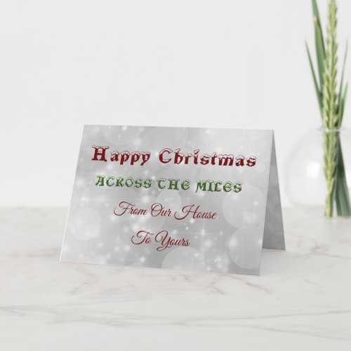 Happy Christmas Across the miles Card