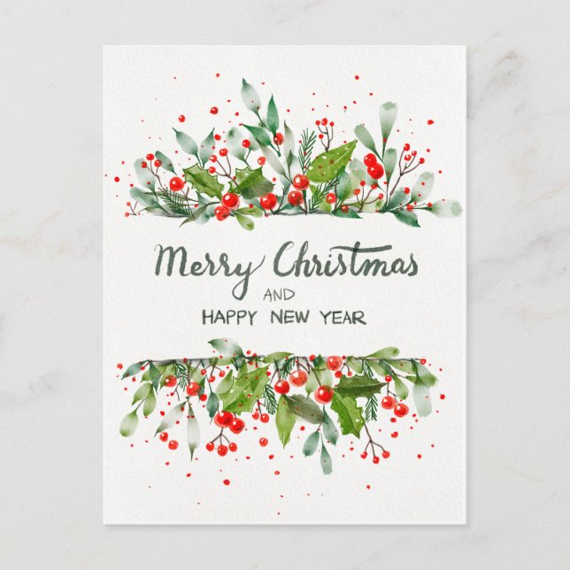 HAPPY CHRISTMAS AND GOOD YEAR POSTCARD (Front)