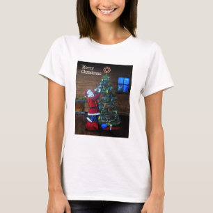 Happy Christmas Arborist Tree Surgeon Rigging Tree T-Shirt