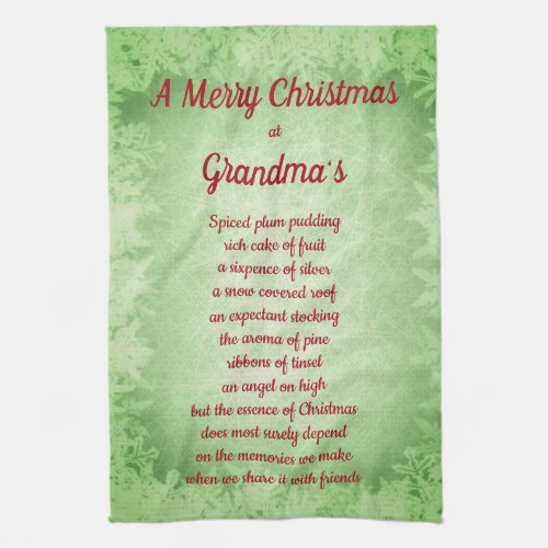 Happy Christmas at Grandmas House Kitchen Towels