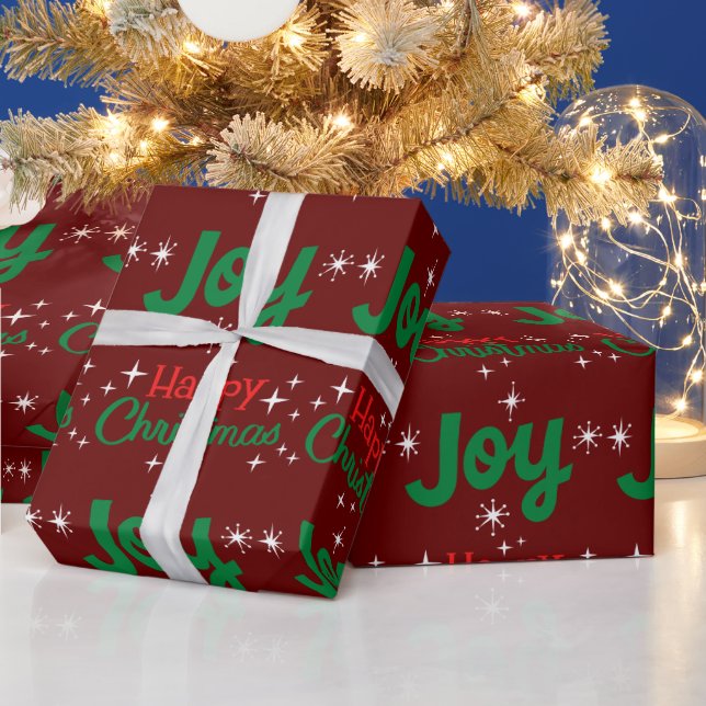   Happy Christmas Baby Black  Wrapping Paper (Holidays)