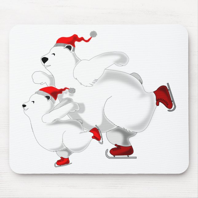 Happy Christmas Bears Mouse Pad (Front)