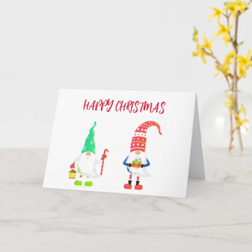 HAPPY CHRISTMASBEST NEW YEAR YET GNOMES CARD