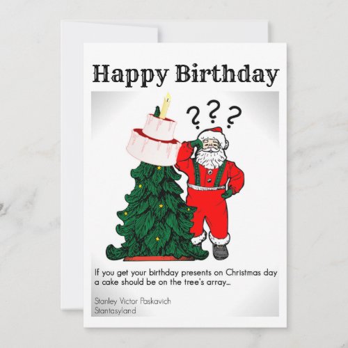 Happy Christmas Birthday Design Card