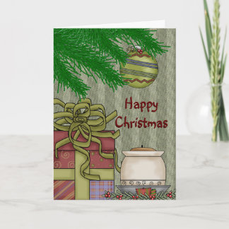 Happy Christmas Blank Greeting Card