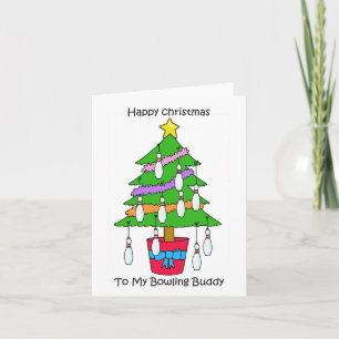 Happy Christmas Bowling Buddy Card