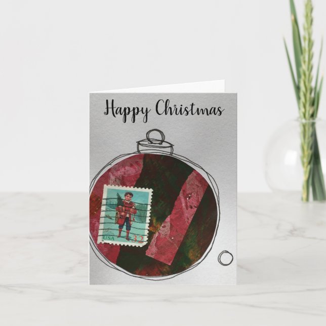 Happy Christmas Card - hand drawn ornament 2020-5 (Front)