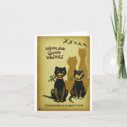 Happy Christmas Cats Holiday Card