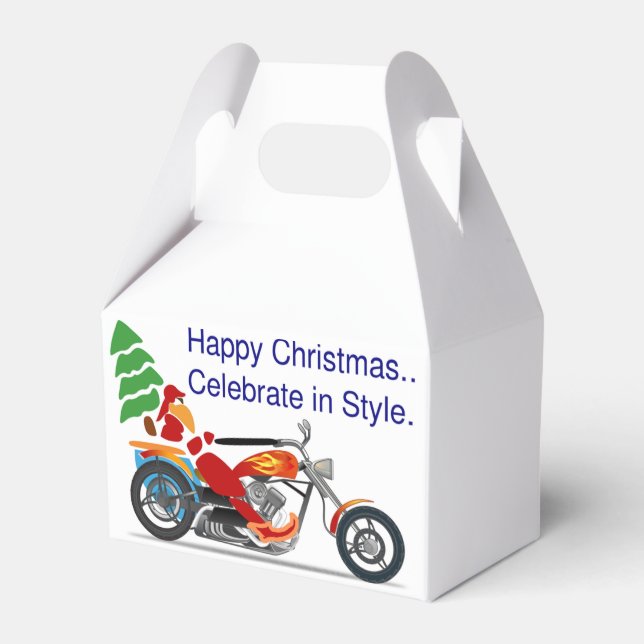 HAPPY CHRISTMAS, CELEBRATE IN STYLE FAVOR BOXES (Front Side)