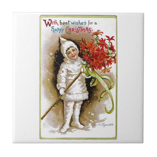 Happy Christmas Ceramic Tile (Front)