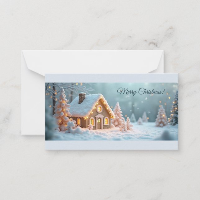 Happy Christmas! Christmas greetings. Note Card (Front)